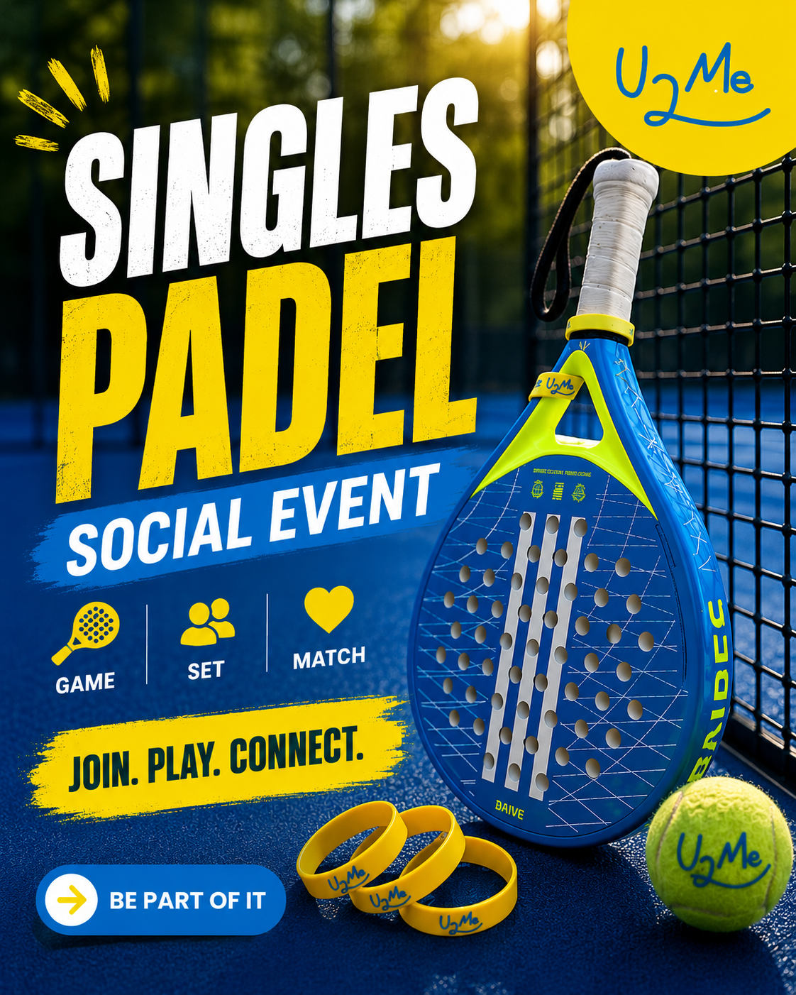 Singles Padel U2Me Social Event